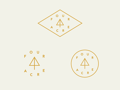 4 Acre Music Logo Design branding design logo mark monoline music seal vintage