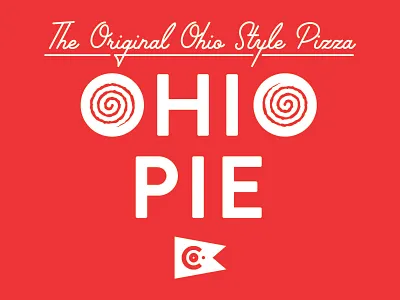 Ohio Style Pizza branding flag food lettering pizza type