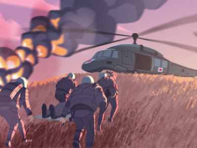 Medevac2 Noise adobecc blackhawk cinematic digitalart digitalillustration drawing helicopter illustration military photoshop scene storyboard wacom