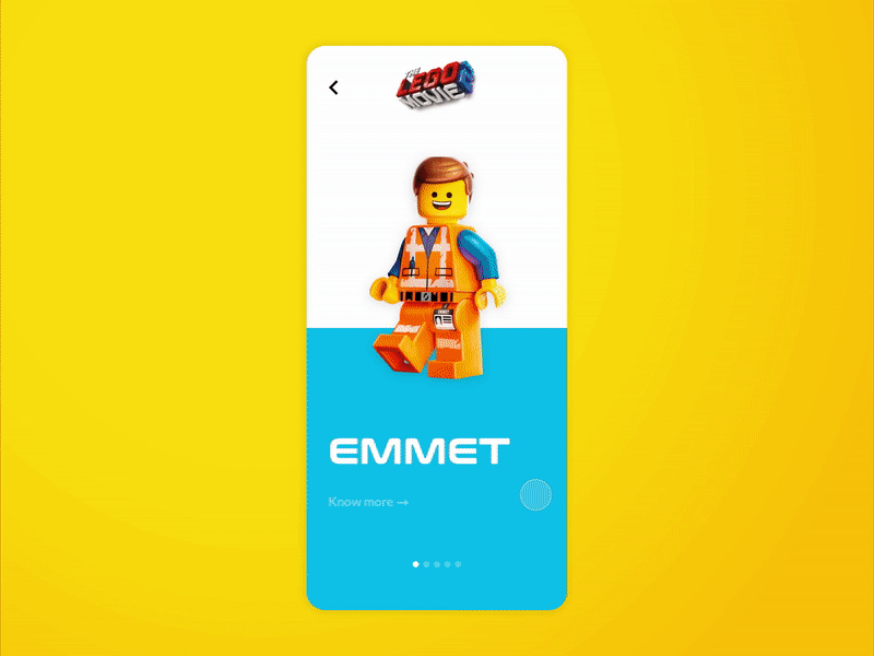 The Lego Movie 2 Interaction animation app app design dribbble flat interaction lego motion principle ui