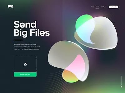WeTransfer app branding drawing identity illustration ui website