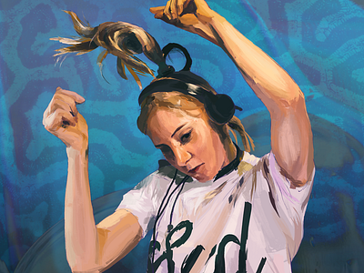 Ellen Allien digital painting illustration
