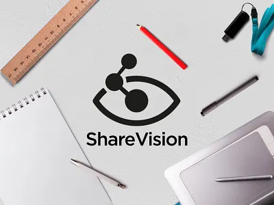 ShareVision black design eye ideas logo share studio vision