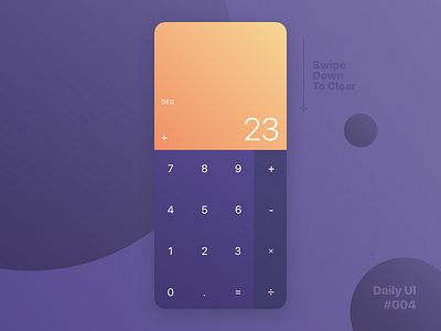 Daily UI Challenge #004 - Calculator app calculator calculator ui dailyui dailyui 004 dailyuichallenge figma ui