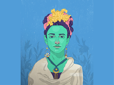 Frida Kahlo, portrait style1 adobe art creative design digital drawing dribbble dribbble shot fasion frida kahlo fridakahlo illustration illustrator cc love models photoshop cc portafolio portrait