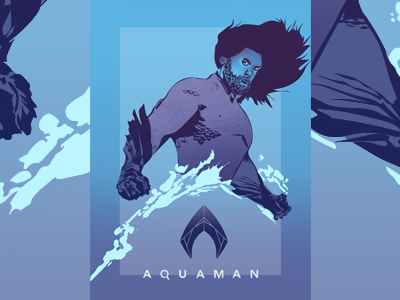 Aquaman Poster adobe aquaman art blue colors comics dc dc comics digital drawing fantasy illustration illustrator king ocean photoshop sea superhero typography water