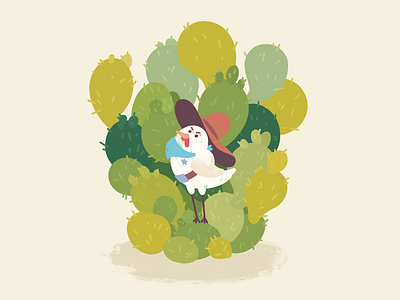Chicken Sheriff bird character chicken desert sheriff