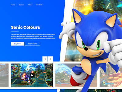 Daily UI - Day 3: Landing Page dailyui landingpage sonic ui videogames