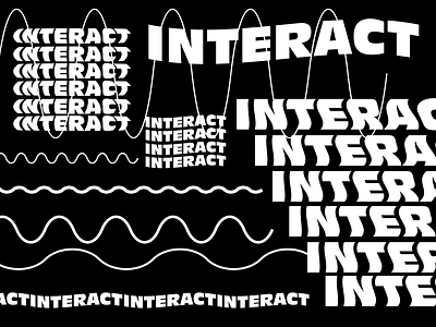 Interact branding design lettering typography