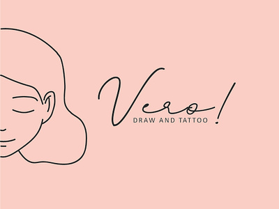 Vero Logo 2 branding design illistration illustration logo minimal art pink logo vector