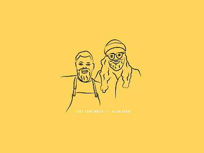 Flyer Illustration allen stone art chad white design illustration portrait yellow