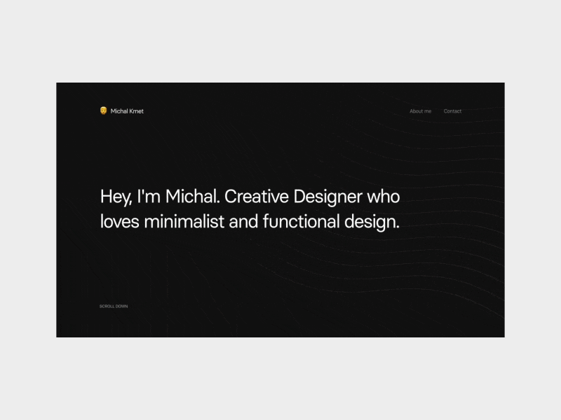 My Portfolio - webflow showcase animation branding clean dark design intro minimalist portfolio prototype shot simple sketch ui web webflow webflowshowcase website