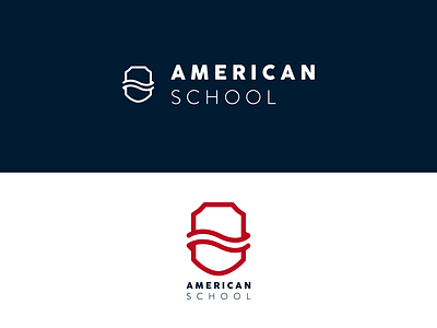 American School american branding education exploration graphic design identity shield