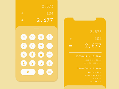 sunny calculator app bright colors calculator dailyui day 4 day004 design flat illustrator minimal type ui ux vector