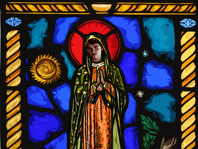 Our Lady Of Stranger Things V2 design photoshop