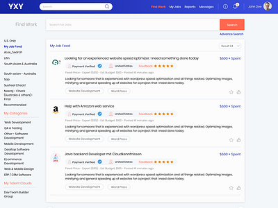 Yxy freelancer jobs jobsite uidesign
