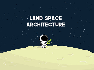 Space astronaut landscape architecture logo and branding astronaut banner branding digital graphic design illustration landscape architecture landscapedesign logo poster space space exploration vector