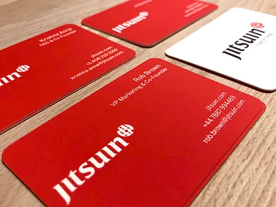 Jitsuin Business Cards black blockchain blockchaintechnology branding busines card california design design agency dot identity logo long island design firm moo red start up two sided typography united kingdom