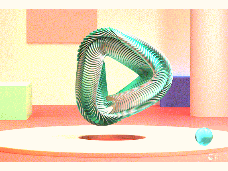 旋转三角 c4d gif loop octanerender