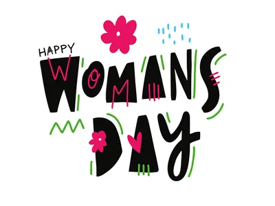Womans Day cartoon cute day design holiday icon illustration lettering logo sketch type typography vector woman