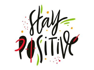 Stay Positive design icon illustration lettering logo logotype positive vibes sing sketch summer type typography vector