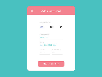 Daily UI 002 Credit Card Form dailyui design ui vector web website