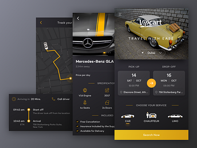 Car Booking App app black booking app car app car rental clean design flat interace ios iphone typography ui ui ux user interface experience ux