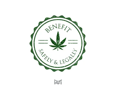 BENEFIT Logo benefit branding cannabis design graphic design illustration logo marijuana medical pharmaceutical safely legally stamp vector