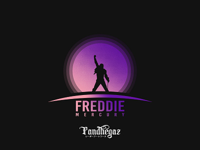 Freddie Mercuri art bohemian rhapsody branding design flat freddie mercury gradiant graphic graphic design illustration logo overlay pandhegaz queen vector