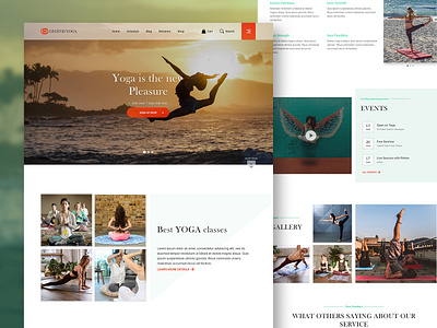 Yoga Landing Page Concept clean color concept daily ui design landing page ui ux web