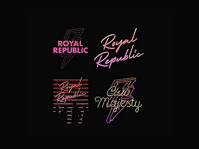 Club Majesty bandmerch illustration royal republic sketch