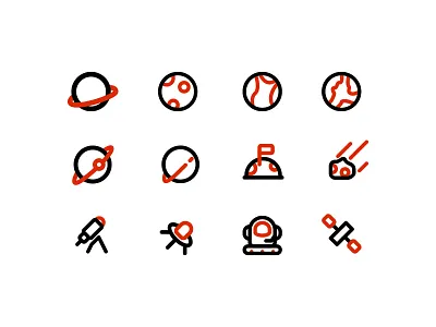 Space Exploration galaxy icon planet space vector