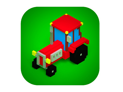 Icon for Traffic Madness: Fury Road appstore arcade car game green icon ios madness red tractor traffic voxel