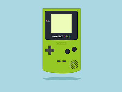 Gameboy Color adobe illustrator flatdesign gameboy gaming handheld illustration nintendo wacom cintiq