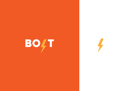 BOLT abstact branding powerbank typography vector