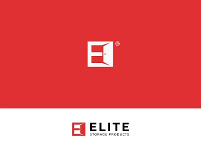 ELITE branding concept design door doorbell e logo flat graphic graphic deisgn icon logo minimal minimalist storage typography vector