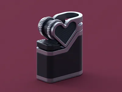 Firestarter 3d c4d fire illustration lighter love render