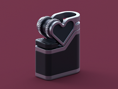 Firestarter 3d c4d fire illustration lighter love render