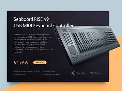 Daily UI - #012 - E-Commerce Shop (Single Item) cart controller dailyui e commerce keyboard midi shop