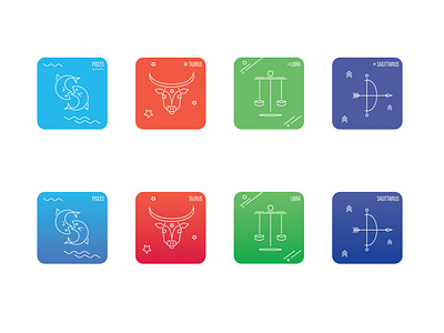 Zodiac design icon illustration logo ui