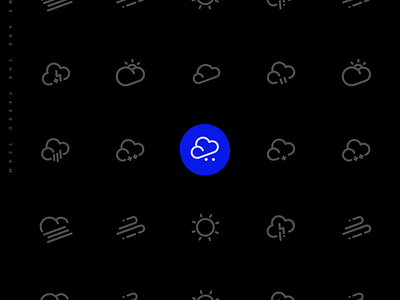 Weather Icon atmosphere design illustration linear rain simplicity ui weather icon