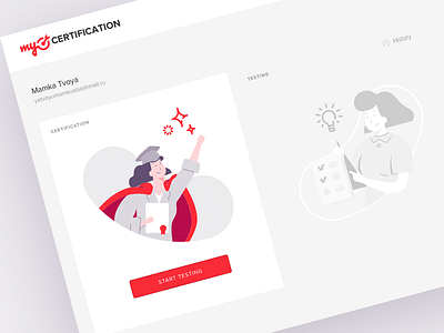 Certification app art direction desktop app illustration interace product product design school student ui ux ux ui design woman