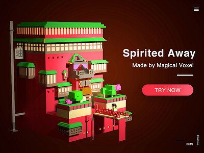 Spirited Away magical voxel spirited away ui web