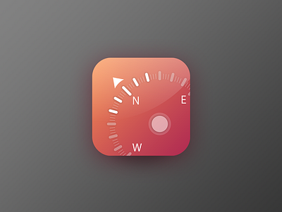 Compass App Icon appicon appicons compass design gradient icon mobile app design mobileapp ui ux design