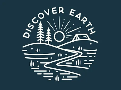 camp life adventure branding camp design discover discovery flat illustration lake logo minimal mountain nature shirt shirt design shirtdesign star tree type