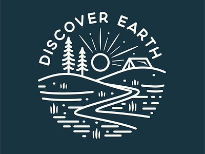 camp life adventure branding camp design discover discovery flat illustration lake logo minimal mountain nature shirt shirt design shirtdesign star tree type