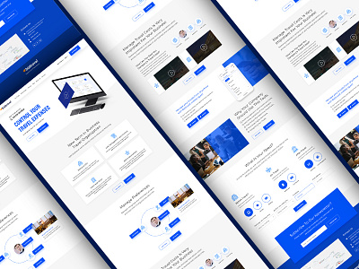 Bizitravel Landing Page V2 bizitravel blue clean design corporate travel management landing page minimal design online booking ui user experience user interface ux web design