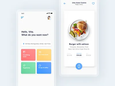 Tasty UI Shot app clear delivery design food minimal mobile mobile app restaurant ui ui design ux ux design