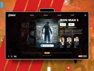 Dashboard UI Design avengers dark dark theme marvel movie movie dashboard ui ui dashboard ui designing uidesign ux ux design web web application