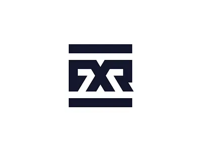 FxR abbreviation font lettering lettermark logo sport symmetry wordmark